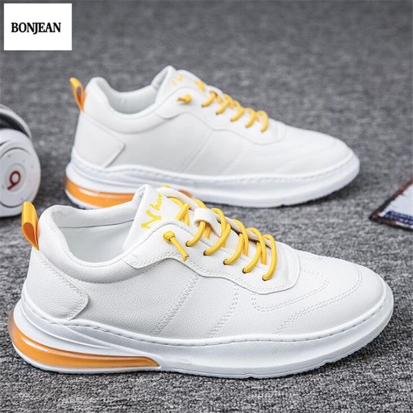 2020 new men's shoes korean version of the trend of white shoes youth sports casual low-ing, Black