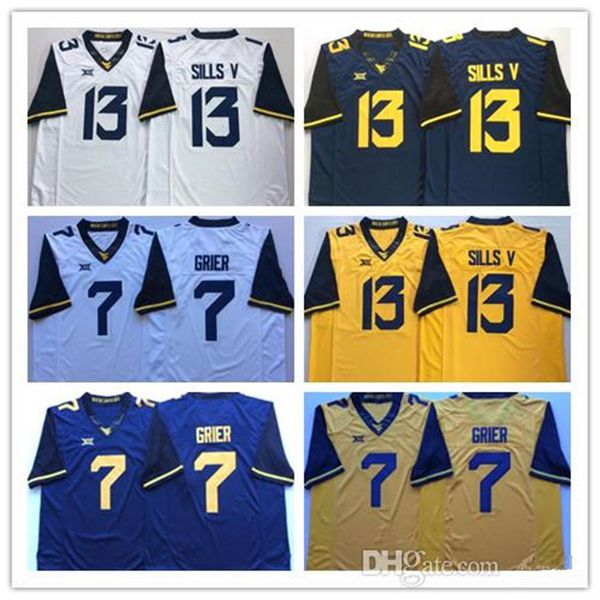 2020 западная вирджиния альпинисты ncaa # 7 уилл грир 13 дэвид пороги v золотой желтый белый синий американский футбол wvu трикотажных издел, Black
2020 западная вирджиния альпинисты ncaa # 7 уилл грир 13 дэвид пороги v золотой желтый белый синий американский футбол wvu трикотажных издел, Black