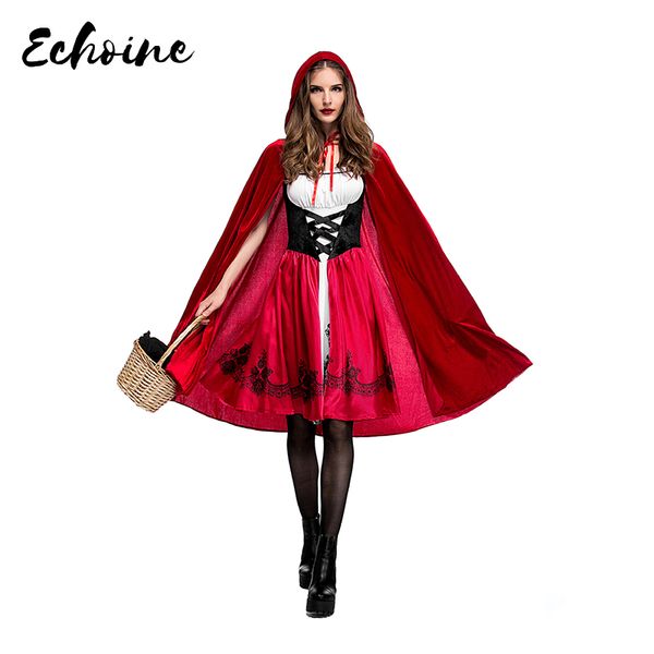 echoine halloween little red riding hood dress with cloak women cosplay costume plus size s-3xl queen halloween costume, Black;red
echoine halloween little red riding hood dress with cloak women cosplay costume plus size s-3xl queen halloween costume, Black;red