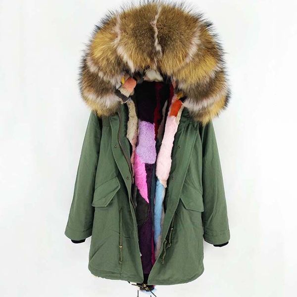 2019 new winter woman long parka color fur liner natural real raccoon fur collar detachable hooded thick warm parka, Black
2019 new winter woman long parka color fur liner natural real raccoon fur collar detachable hooded thick warm parka, Black
