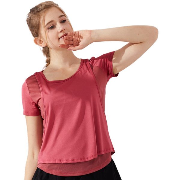 2020 yoga sports leisure clothing lady running fake two piece vest speed dry breathable short sleeve female, White;red
2020 yoga sports leisure clothing lady running fake two piece vest speed dry breathable short sleeve female, White;red
