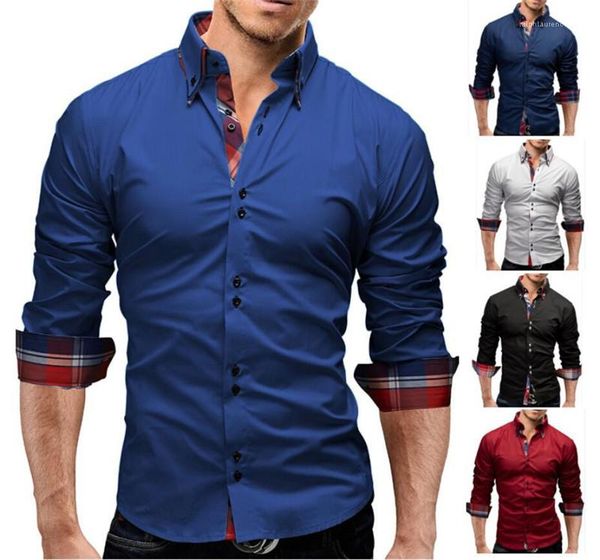 designer shirts fashion slim double neck long sleeve plaid panelled men shirts casual single breasted men plus size men, White;black
designer shirts fashion slim double neck long sleeve plaid panelled men shirts casual single breasted men plus size men, White;black