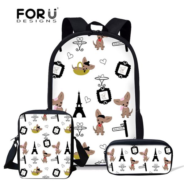 forudesigns school bags for girls chihuahuas in paris printing child backpack 3pcs/set school backpacks teenager kids bags book
forudesigns school bags for girls chihuahuas in paris printing child backpack 3pcs/set school backpacks teenager kids bags book