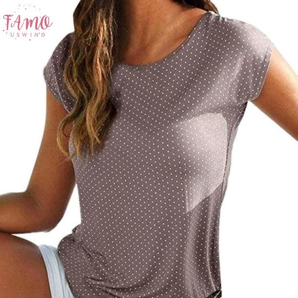 womens applique and blouses casual blouses woman short sleeve shirt round neck dots blouse chemise femme haut femme 4.9l3, White
womens applique and blouses casual blouses woman short sleeve shirt round neck dots blouse chemise femme haut femme 4.9l3, White