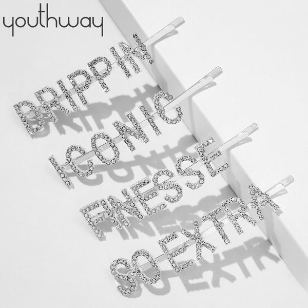 bridal crystal rhinestone paved letter hair pins no slip glitter metal silver word name hair clip accessories, Golden;white
bridal crystal rhinestone paved letter hair pins no slip glitter metal silver word name hair clip accessories, Golden;white
