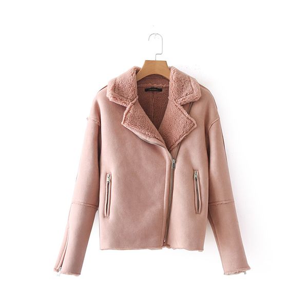 86cp10-9363 2018 winter new style western style faux leather suede zipper jacket women's, Black;white
86cp10-9363 2018 winter new style western style faux leather suede zipper jacket women's, Black;white