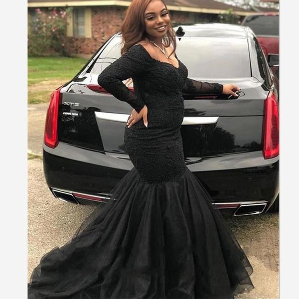 black lace long sleeve evening special occasion dresses women plus size off the shoulder mermaid prom dress elegant formal gowns party 
black lace long sleeve evening special occasion dresses women plus size off the shoulder mermaid prom dress elegant formal gowns party