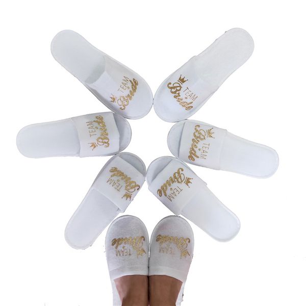 2pcs/pair bridal shower team bride spa soft slippers for hen bachelorette party supplies wedding decoration bridesmaid gift-s
2pcs/pair bridal shower team bride spa soft slippers for hen bachelorette party supplies wedding decoration bridesmaid gift-s