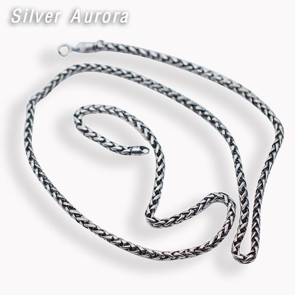 real 925 sterling zilver eenvoudige kettingen chokers kettingen voor vrouwen mannen voor hanger accessoires vintage mode-sierade, Silver
real 925 sterling zilver eenvoudige kettingen chokers kettingen voor vrouwen mannen voor hanger accessoires vintage mode-sierade, Silver