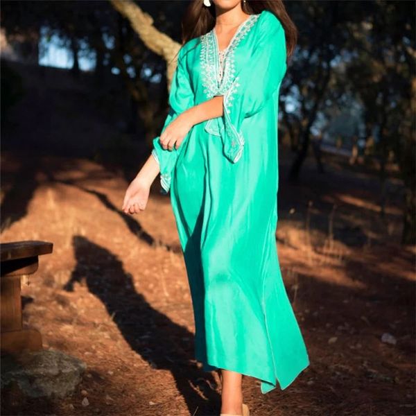 women cotton casual loose kimono cover up summer beach dress, Blue;gray 
women cotton casual loose kimono cover up summer beach dress, Blue;gray