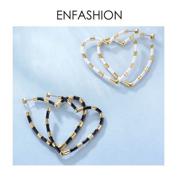 enfashion heart big hoop earrings for women accessories gold color statement mixed color hoops earings fashion jewelry e191097, Golden;silver
enfashion heart big hoop earrings for women accessories gold color statement mixed color hoops earings fashion jewelry e191097, Golden;silver
