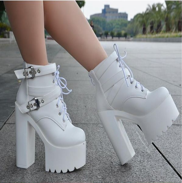 europe and the united kingdom england thick with thick-bottomed short boots white super high-heeled punk women's boots shoes, Black
europe and the united kingdom england thick with thick-bottomed short boots white super high-heeled punk women's boots shoes, Black