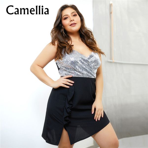 plus size gold sliver sequined club dress women summer v neck mini slip dress contrast color above knee ruffle split, Black;gray
plus size gold sliver sequined club dress women summer v neck mini slip dress contrast color above knee ruffle split, Black;gray