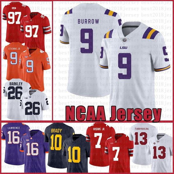 lsu tigers jersey burrow clemson joe 16 trevor lawrence 9 travis etienne jr. ncaa american football jerseys tom brady men's, Black
lsu tigers jersey burrow clemson joe 16 trevor lawrence 9 travis etienne jr. ncaa american football jerseys tom brady men's, Black