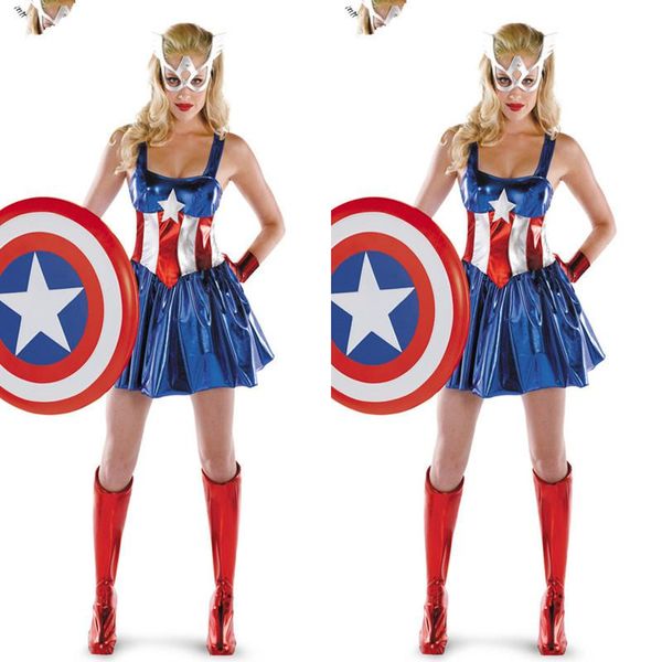 aaacaptain america super heroes bodysuits cosplay halloween female the avengers zentai teddies dresses performance costumes, Black;red
aaacaptain america super heroes bodysuits cosplay halloween female the avengers zentai teddies dresses performance costumes, Black;red