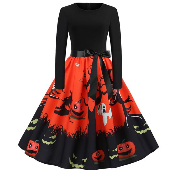 halloween women fashion long sleeve dresses pumpkin ghost printed belt skirts halloween costumes for adults 2019 fashion party dress, Black;gray
halloween women fashion long sleeve dresses pumpkin ghost printed belt skirts halloween costumes for adults 2019 fashion party dress, Black;gray