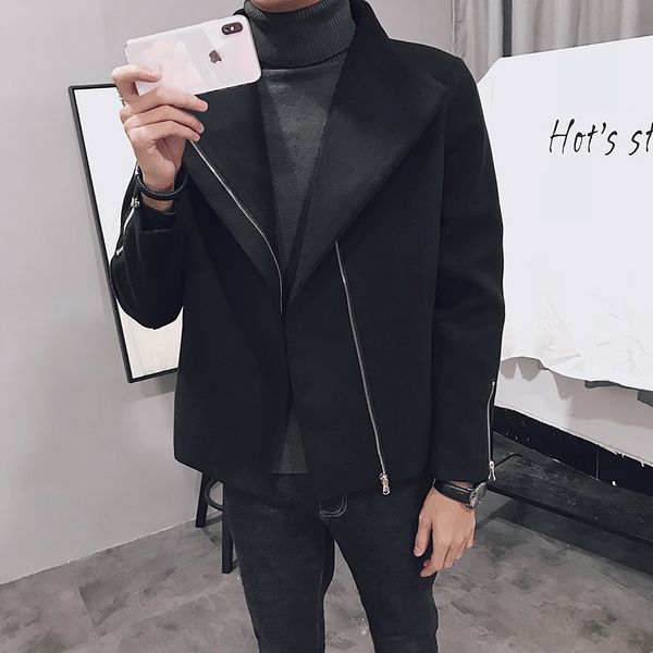 new mens long sleeve wool blends coat casual woolen jacket korean style winter jackets size m-2xl l027, Black
new mens long sleeve wool blends coat casual woolen jacket korean style winter jackets size m-2xl l027, Black