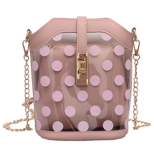 new-new transparent ladies shoulder bag composite beach bag waterproof transparent wave point main pink
new-new transparent ladies shoulder bag composite beach bag waterproof transparent wave point main pink