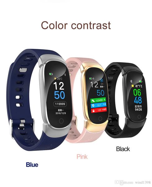 qw16 фитнес tracker монитор сердечного ритма смарт браслет крови для измерения давления водонепроницаемый ip67 смарт диапазона часы для смар, Black;brown