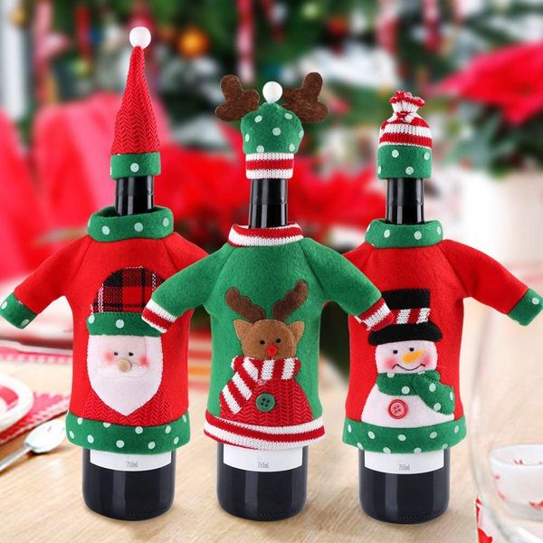 new-3pcs ugly christmas sweater wine bottle cover, handmade wine bottle sweater for christmas decorations ugly christmas sweater
new-3pcs ugly christmas sweater wine bottle cover, handmade wine bottle sweater for christmas decorations ugly christmas sweater