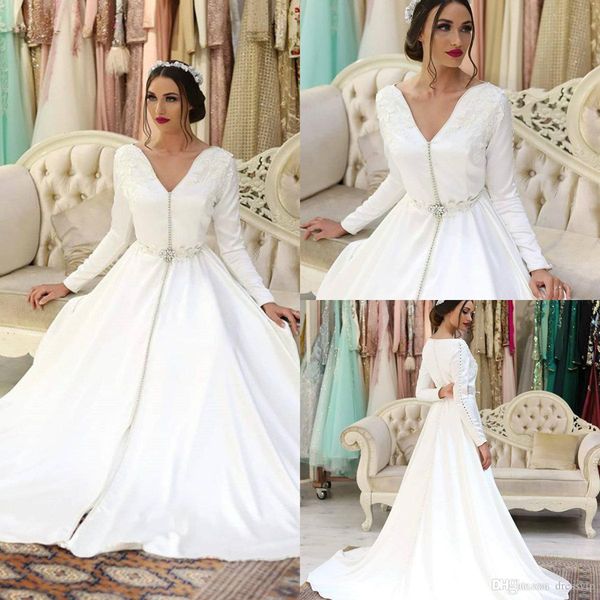 2020 arabic dubai white prom dresses v neck appliques beaded long sleeve evening dress a line sweep train special occasion gowns, Black
2020 arabic dubai white prom dresses v neck appliques beaded long sleeve evening dress a line sweep train special occasion gowns, Black