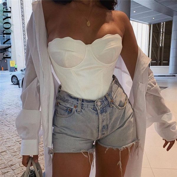 fantoye women strapless bodycon mini tank for women crop white summer basic femme bustier short clubwear
fantoye women strapless bodycon mini tank for women crop white summer basic femme bustier short clubwear
