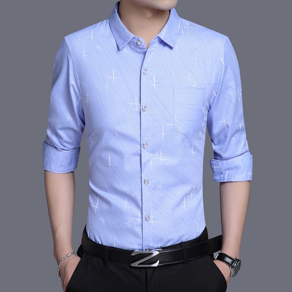 mens print long sleeve lapel pocket shirt single breasted business casual male designer spring clothes, White;black
mens print long sleeve lapel pocket shirt single breasted business casual male designer spring clothes, White;black