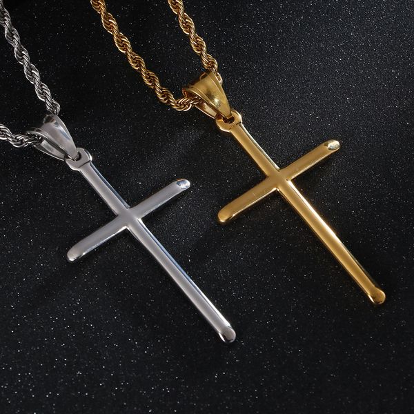 hip hop men and women cross pendant necklaces european and american fashion selling stainless steel pendant necklace new, Silver
hip hop men and women cross pendant necklaces european and american fashion selling stainless steel pendant necklace new, Silver