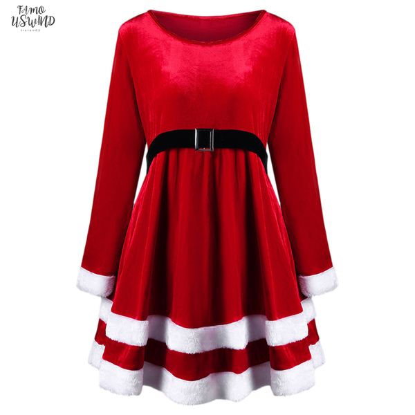 plus size 5xl vintage dress women elegant velvet christmas festive dress long sleeves a line dress belts female vestido, Black;gray 
plus size 5xl vintage dress women elegant velvet christmas festive dress long sleeves a line dress belts female vestido, Black;gray