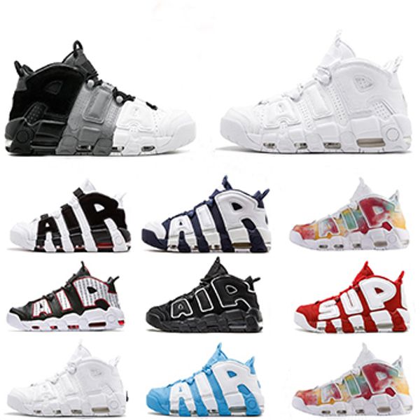 uptempo 96 qs olympic uk france basketball men shoes chi black gold sup 3m scottie pippen trainers sports designer men sneakers