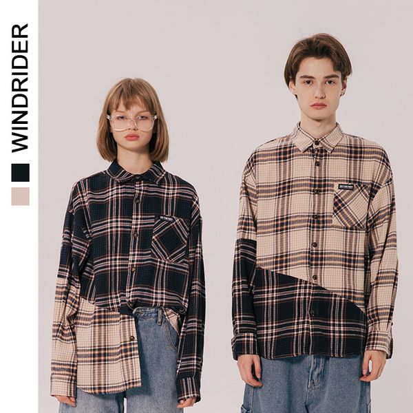 plaid patchwork loose couple spring autumn long sleeve shirt male bf harajuku 2020 new arrival korean casual shirt for men, White;black
plaid patchwork loose couple spring autumn long sleeve shirt male bf harajuku 2020 new arrival korean casual shirt for men, White;black
