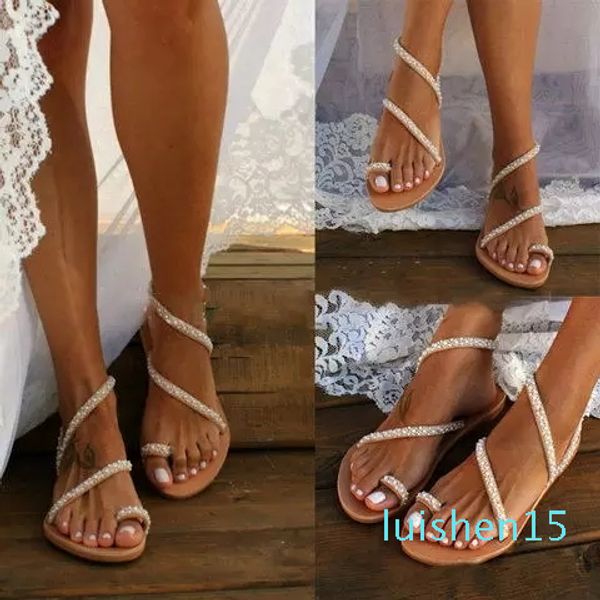 shoes fashion women's crystal pearl flat-soled casual sandals new summer lady sandals bohemia comfortable ladies shoes l15, Black
shoes fashion women's crystal pearl flat-soled casual sandals new summer lady sandals bohemia comfortable ladies shoes l15, Black