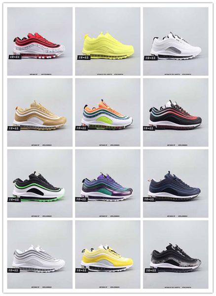 2019 new arrival with box 97 mens womens running shoes cushion silver gold sneakers athletic designers sports outdoor shoes air sz5.5-11
2019 new arrival with box 97 mens womens running shoes cushion silver gold sneakers athletic designers sports outdoor shoes air sz5.5-11