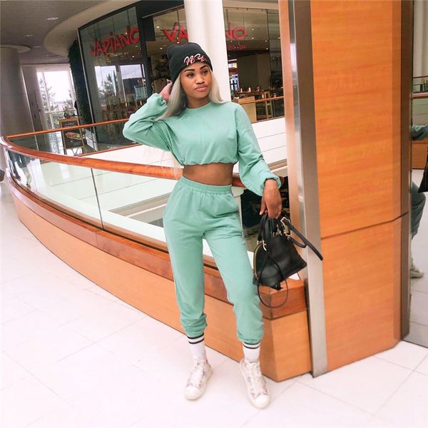 women two piece outfits sets club outfits off shoulder long sleeve crop and elastic waist long pants, White
women two piece outfits sets club outfits off shoulder long sleeve crop and elastic waist long pants, White