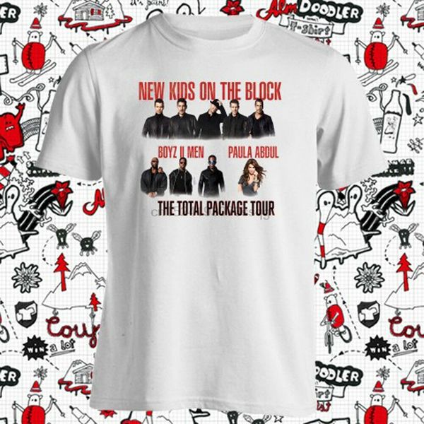 new kids on the block boyz ii men tour mens white t-shirt size s m xl 2xl 3xl, White;black