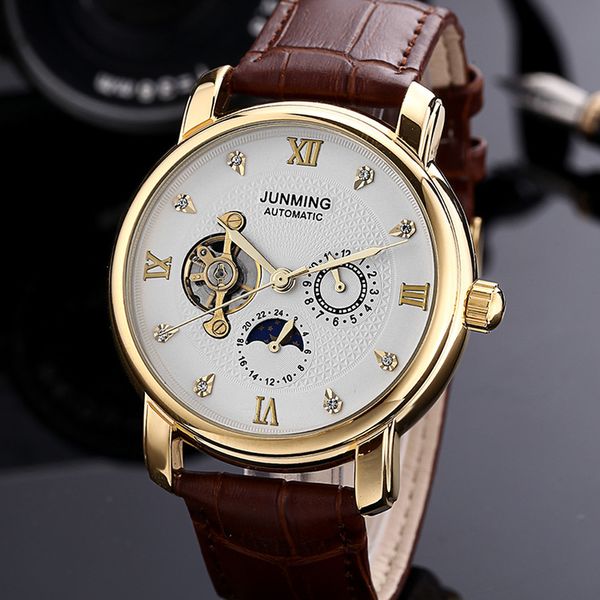 fashion diamonds white dial men's wrist watch casual brown leather strap waterproof automatic mechanical men's watches men gift, Slivery;brown
fashion diamonds white dial men's wrist watch casual brown leather strap waterproof automatic mechanical men's watches men gift, Slivery;brown