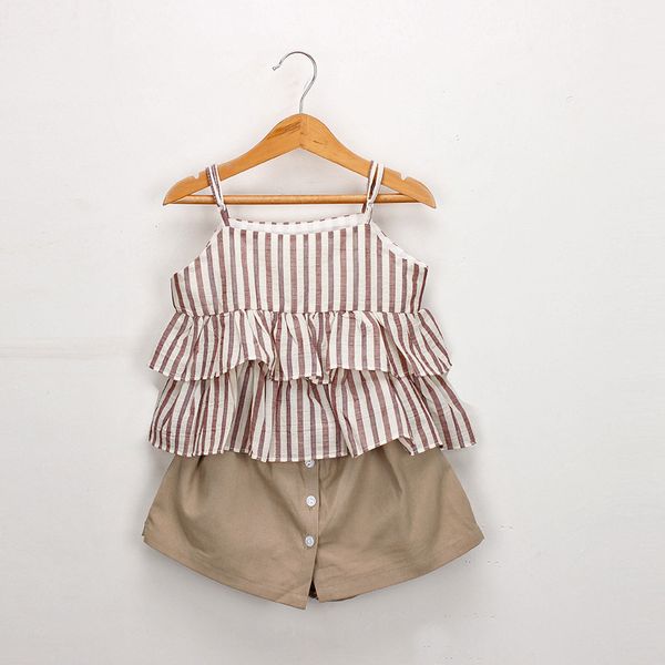1-5yrs summer girls clothing sets cotton kids striped suspender t-shirts+ shorts 2pcs suit children girls clothes, White
1-5yrs summer girls clothing sets cotton kids striped suspender t-shirts+ shorts 2pcs suit children girls clothes, White