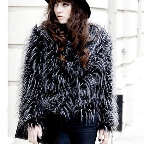 furry 2019 winter women's faux fur jacket artificial fur overcoat furry coat femme plus size fake outwear z94, Black
furry 2019 winter women's faux fur jacket artificial fur overcoat furry coat femme plus size fake outwear z94, Black