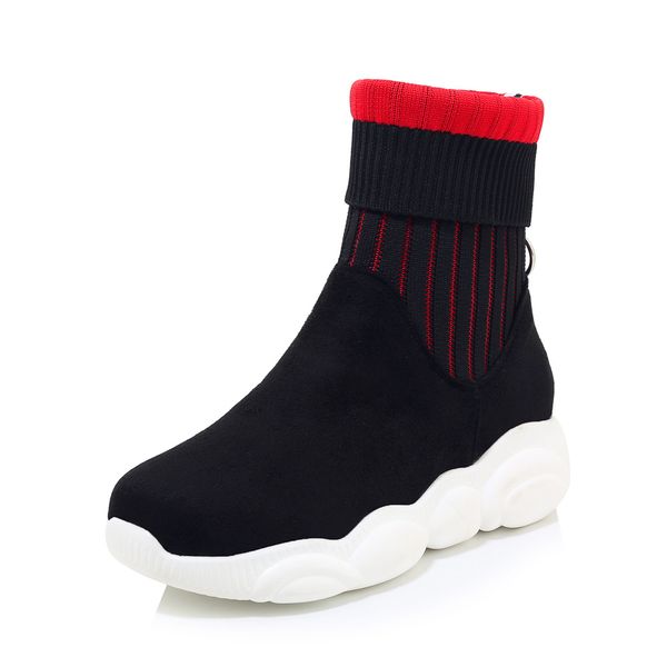 29-46 large size autumn and winter new fashion bottom flat women shoes wool boot women's short boots, Black
29-46 large size autumn and winter new fashion bottom flat women shoes wool boot women's short boots, Black