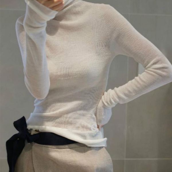 2020 new spring and autumn women's thin section sweaters women's high-necked collar slimming was thin knitted base sweater, White;black
2020 new spring and autumn women's thin section sweaters women's high-necked collar slimming was thin knitted base sweater, White;black