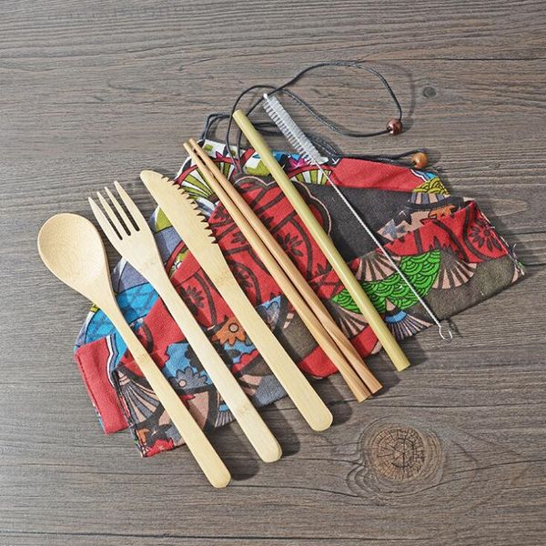 6 designs bamboo flatware set 7pcs/set portable cutlery set with cloth bag dinnerware set knife fork spoon chopsticks straw tableware sets
6 designs bamboo flatware set 7pcs/set portable cutlery set with cloth bag dinnerware set knife fork spoon chopsticks straw tableware sets