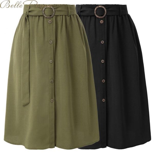 belle poque solid pockets a-line casual ladies belt trendy female skirts with sashes 2019 high waist midi skirts for women, Black
belle poque solid pockets a-line casual ladies belt trendy female skirts with sashes 2019 high waist midi skirts for women, Black