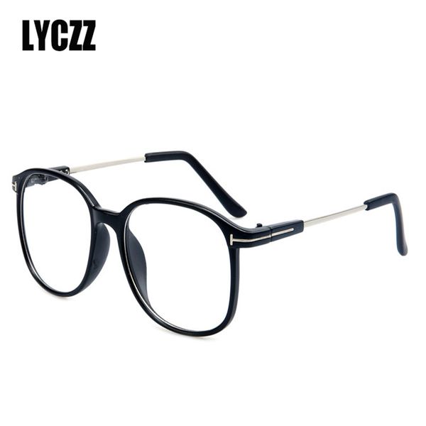 lyczz men women metal decoration optical big glasses frame women classic round optical eyeglasses frame brand fashion plain tag, Black
lyczz men women metal decoration optical big glasses frame women classic round optical eyeglasses frame brand fashion plain tag, Black