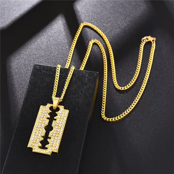 fashion men iced out blade pendant necklace hip hop jewelry full rhinestone design 18k gold plated 60cm long chains punk necklaces for men, Silver
fashion men iced out blade pendant necklace hip hop jewelry full rhinestone design 18k gold plated 60cm long chains punk necklaces for men, Silver