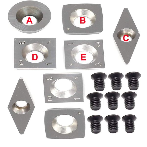 wood turning cutter inserts combination set woodworking turning tools square square with radius diamond blades with screws
wood turning cutter inserts combination set woodworking turning tools square square with radius diamond blades with screws