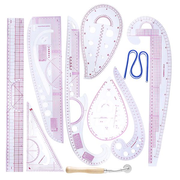 sewing tools set 10 style fashion design ruler set- french curve sewing tool with good touch for dressmaking clothing designing needlework, Black
sewing tools set 10 style fashion design ruler set- french curve sewing tool with good touch for dressmaking clothing designing needlework, Black