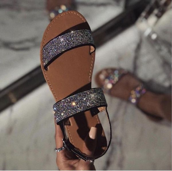 sandals women beach 2021 rhinestone bling fashion casual flats non-slip summer party shoes outdoor #45, Black
sandals women beach 2021 rhinestone bling fashion casual flats non-slip summer party shoes outdoor #45, Black
