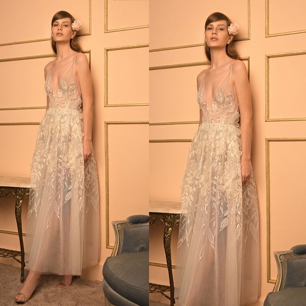 floral wedding dresses spaghetti strap sleeveless deep v-neck appliqued custom made wedding dresses ruched tulle sweep train bridal gown, White
floral wedding dresses spaghetti strap sleeveless deep v-neck appliqued custom made wedding dresses ruched tulle sweep train bridal gown, White