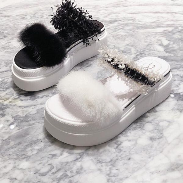 shoes woman summer real fur peep toe platform sandals fashion wedge shoes thick bottom ladies sandals, Black
shoes woman summer real fur peep toe platform sandals fashion wedge shoes thick bottom ladies sandals, Black