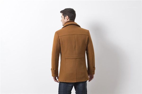 slim woolen overcoat designer thick winter man wool blends fashion solid with double neck man, Black
slim woolen overcoat designer thick winter man wool blends fashion solid with double neck man, Black